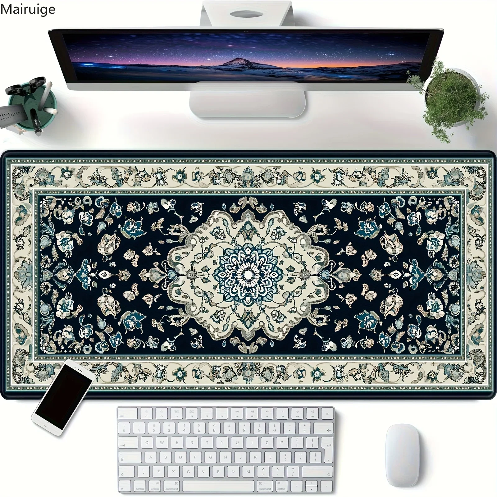 

Advanced retro Persian pattern mouse pad game accessories with anti slip base and lock edge, suitable for gaming and home use