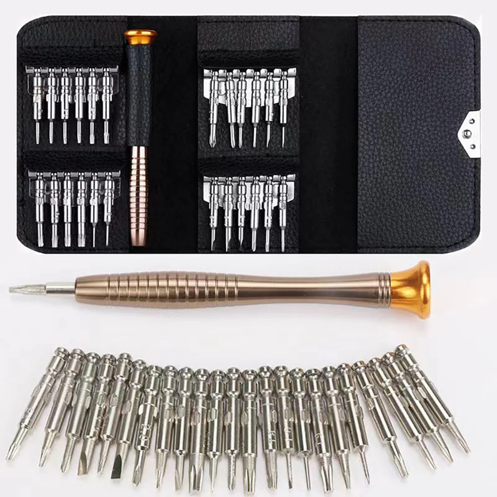 Mini Precision Screwdriver 1 Set 25 in 1 Electronic Torx Screwdriver Opening Repair Tools Kit for iPhone Camera Watch Tablet PC