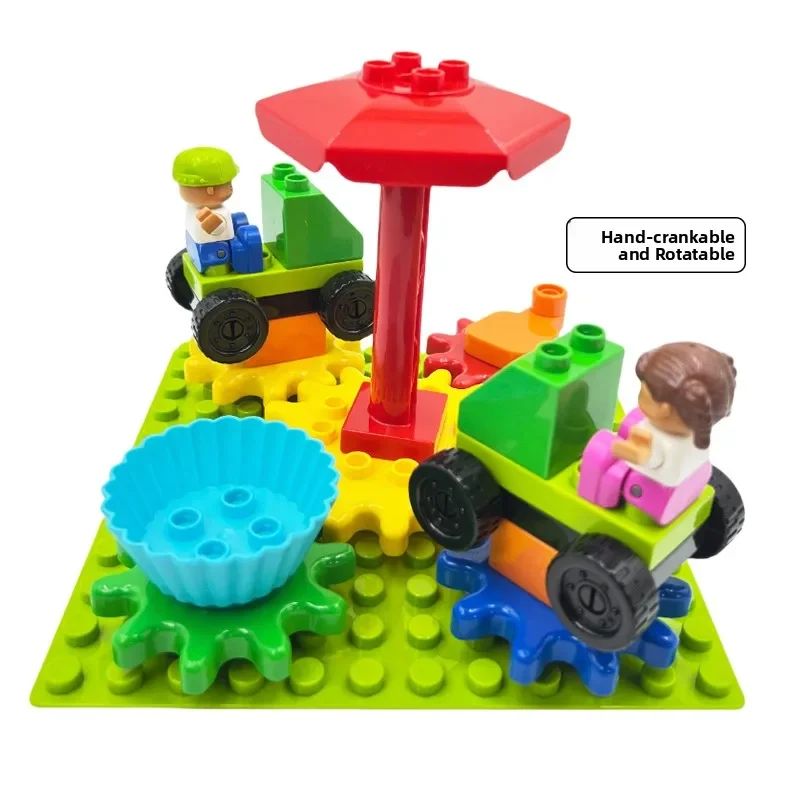 Large Particle Building Blocks Accessory Pack Amusement Park Ferris Wheel Parts Kit Combination Educational Assembly Toy for ...