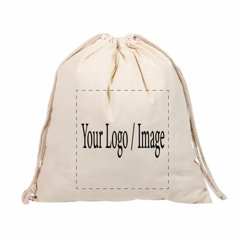 

100 Pieces Custom Cotton Bags with Business Logo Printed