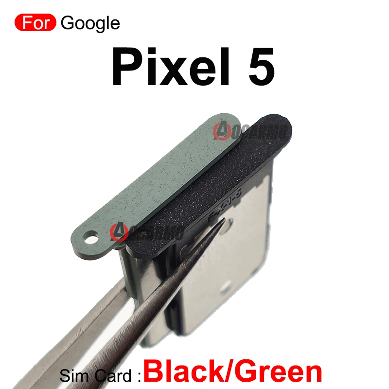 For Google Pixel 4A 4G 4 XL 4xl 5 SIM Card Tray Slot Replacement Parts Black Green Blue