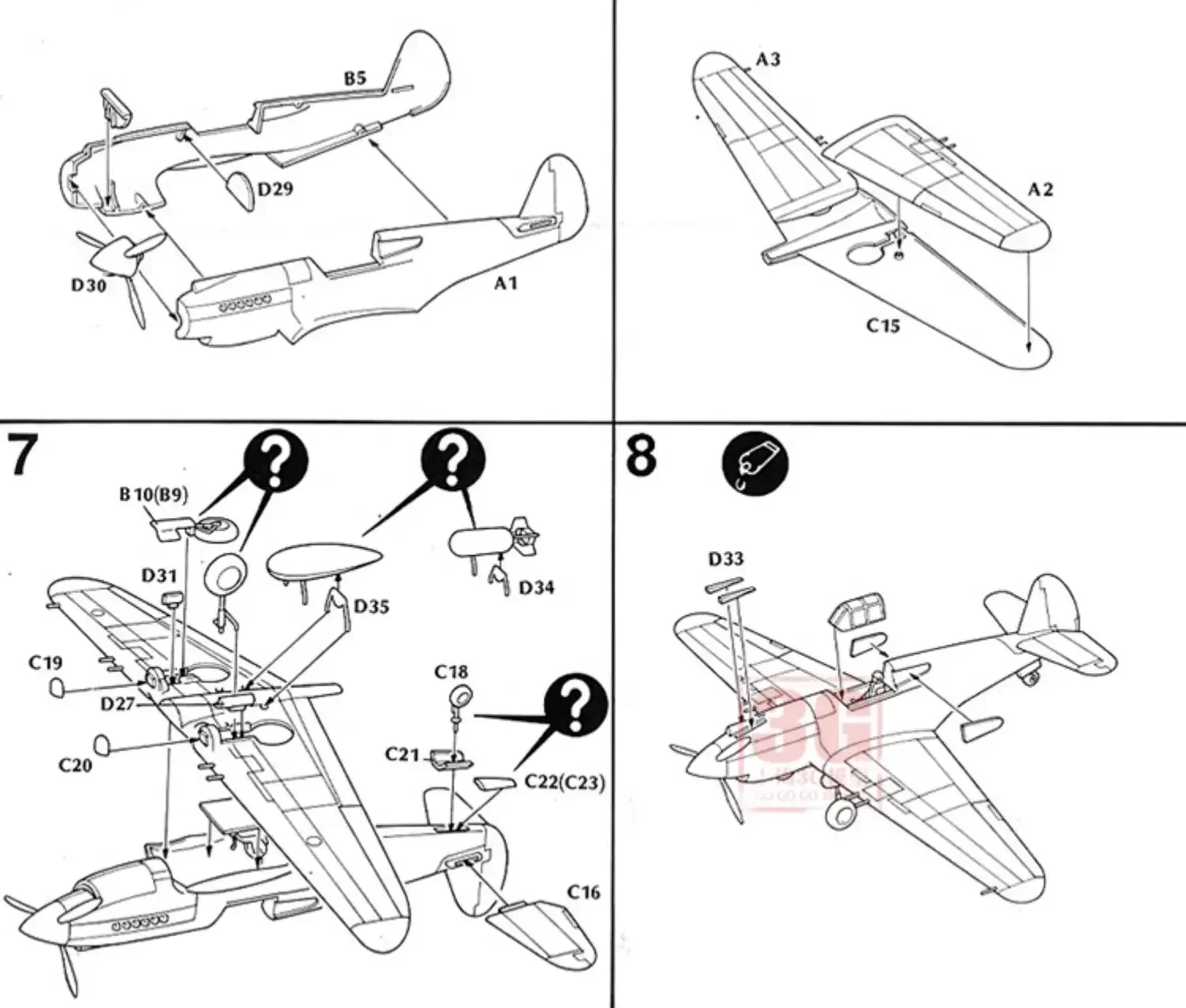 アメリカンアカデミヤリ組み立て飛行機モデルキット、P-40Bファイター、1、72