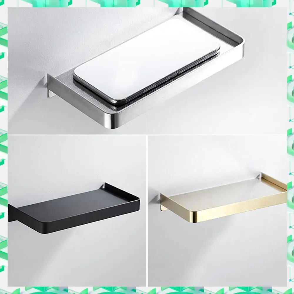 

FIZP Bathroom Shelf Phone Storage Rack Shelves Stainless Steel Wall Mount Shower Basket Holder Phone Holder