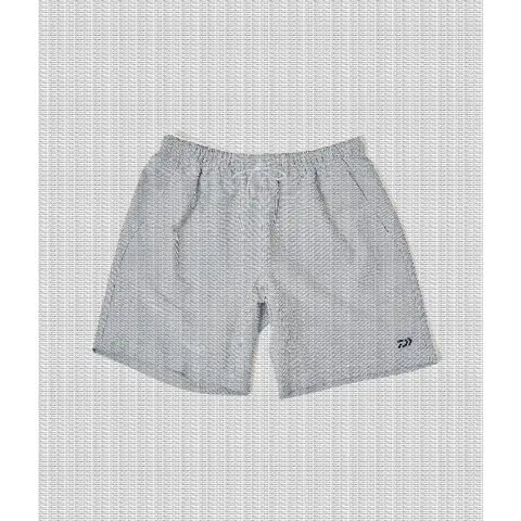 Summer Thin Foam Gauze Striped Five Quarter Shorts for Men, Elastic Waist, Outdoor Fishing Casual Shorts