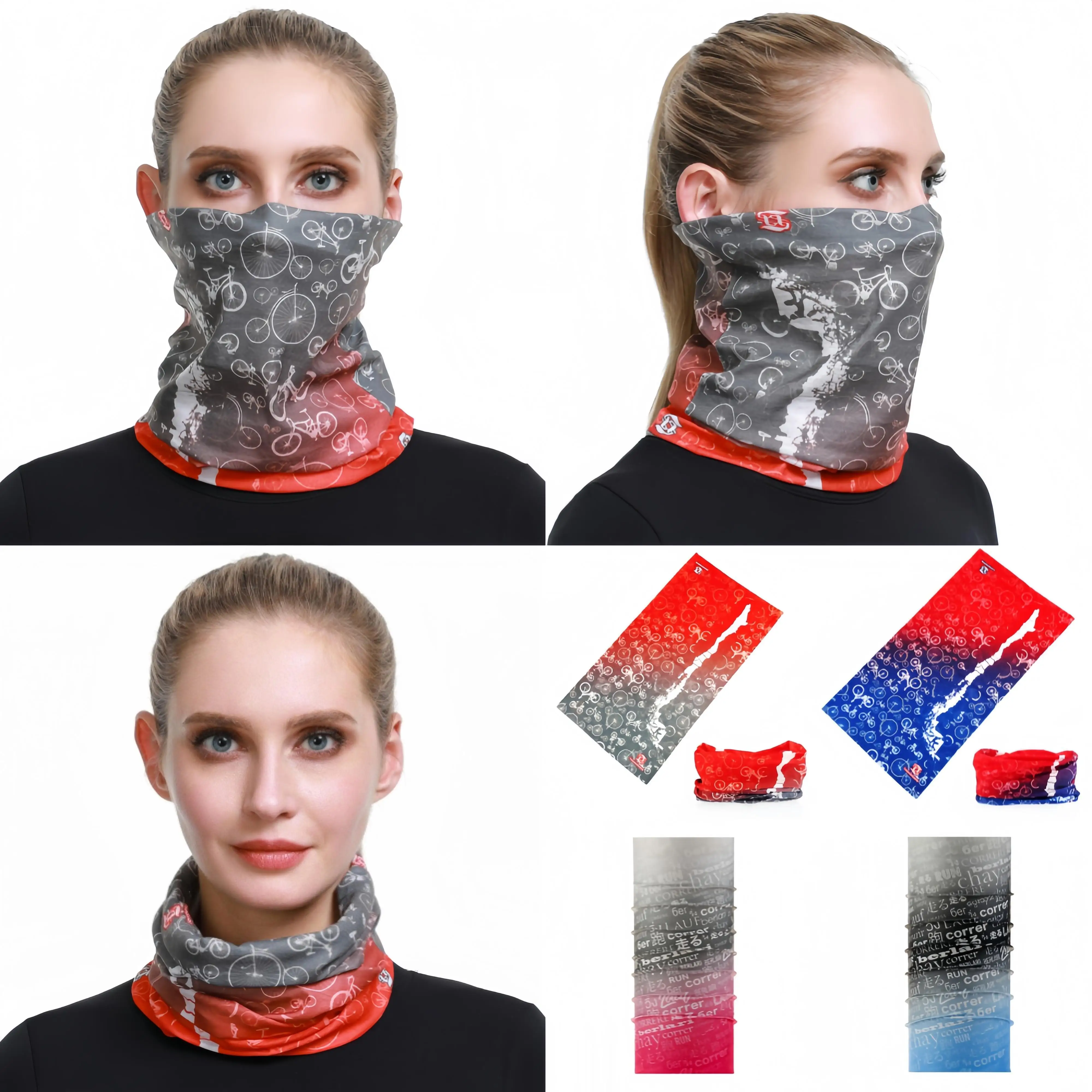 

2024 New Cycling Bandana Sports Face Mask Bicycle Balaclava For Women Men Outdoor Running Headband Female Male Head Scarf Neck