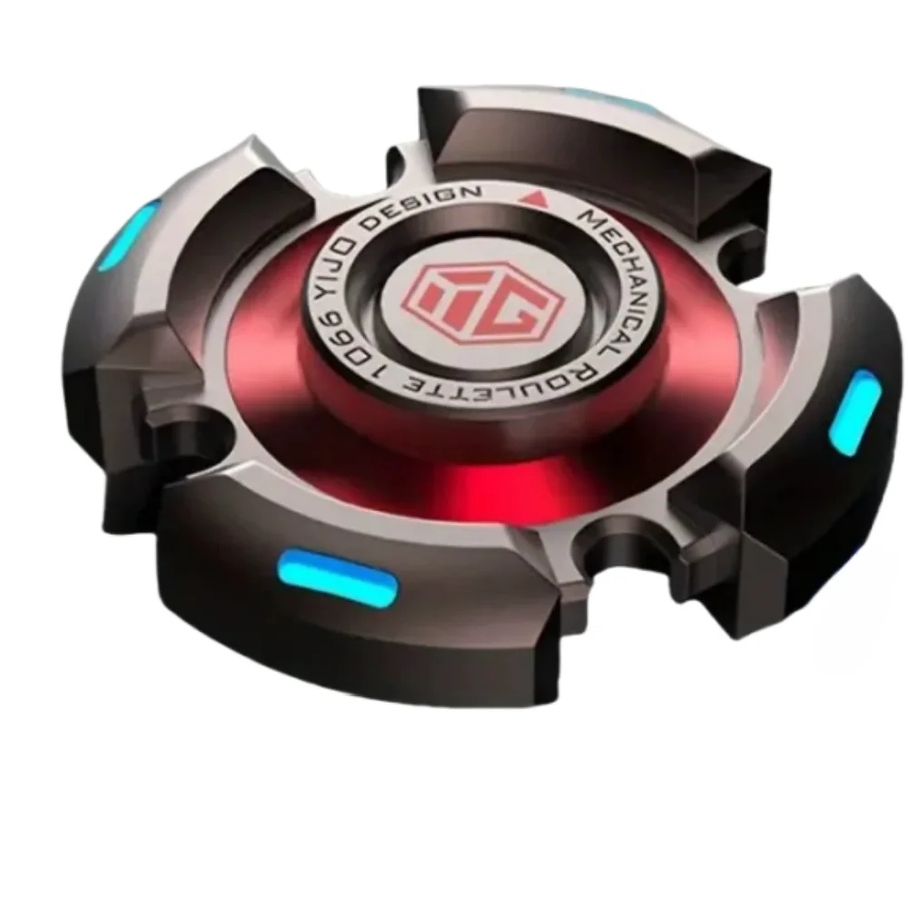 Fidget Spinner per adulti e bambini, figure giocattolo per alleviare lo stress e l'ansia, girandola per dita in metallo, luce luminosa, ADHD