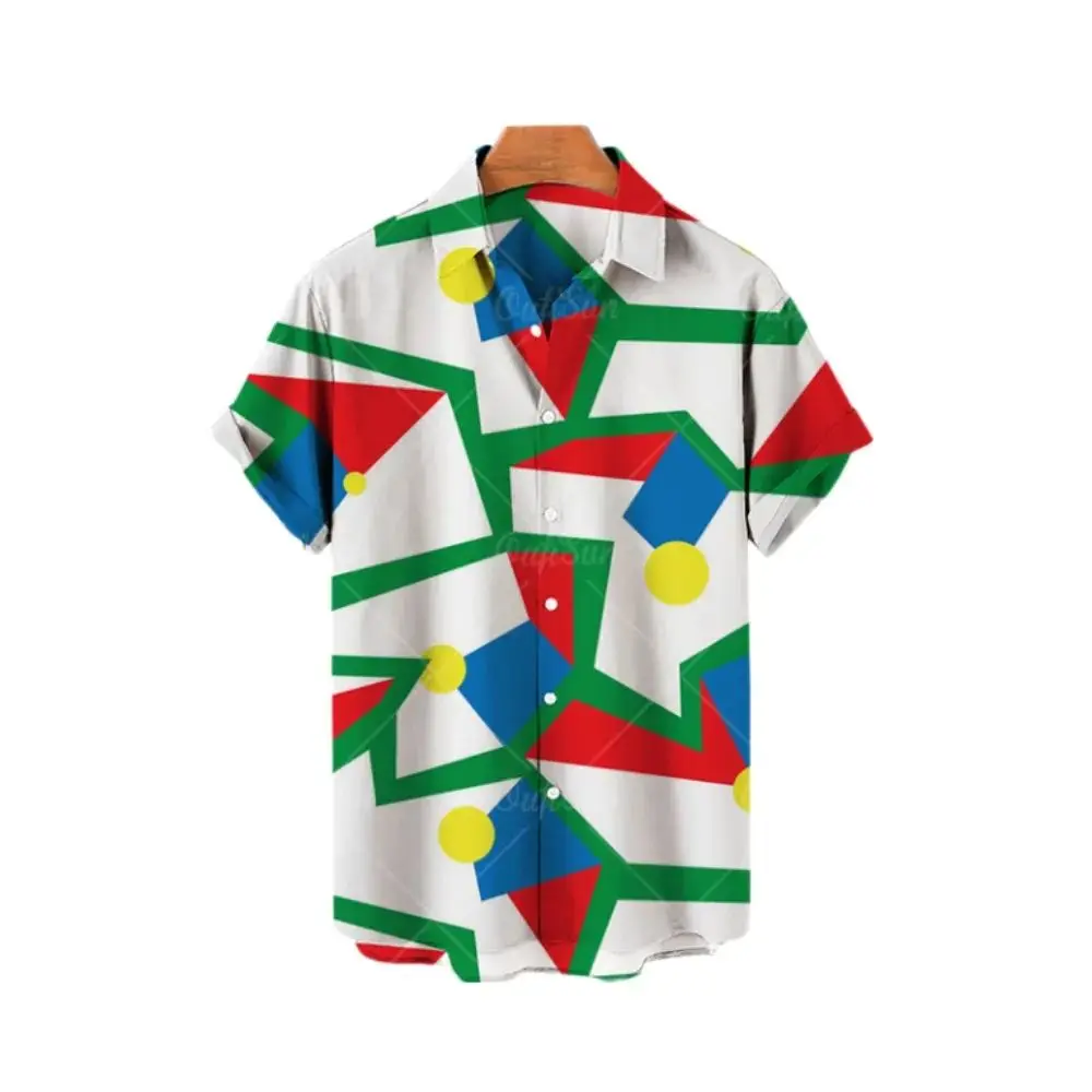 3D Printed Men's Fashionable Casual Shirt Hawaiian Style Cleanfit Inner Wear Other Material 100% Chinese Made