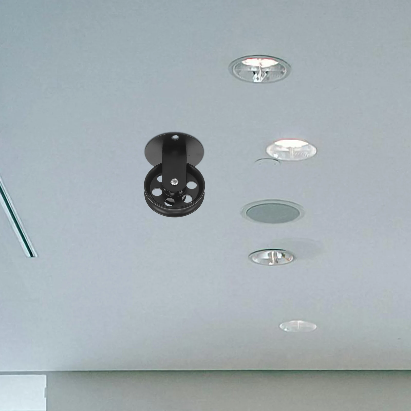 

Black Ceiling Wheel Accessories 50mm 70mm Pulley for Pendant Lamp DIY Hanging Light Adjust Height Farmhouse Decor Iron