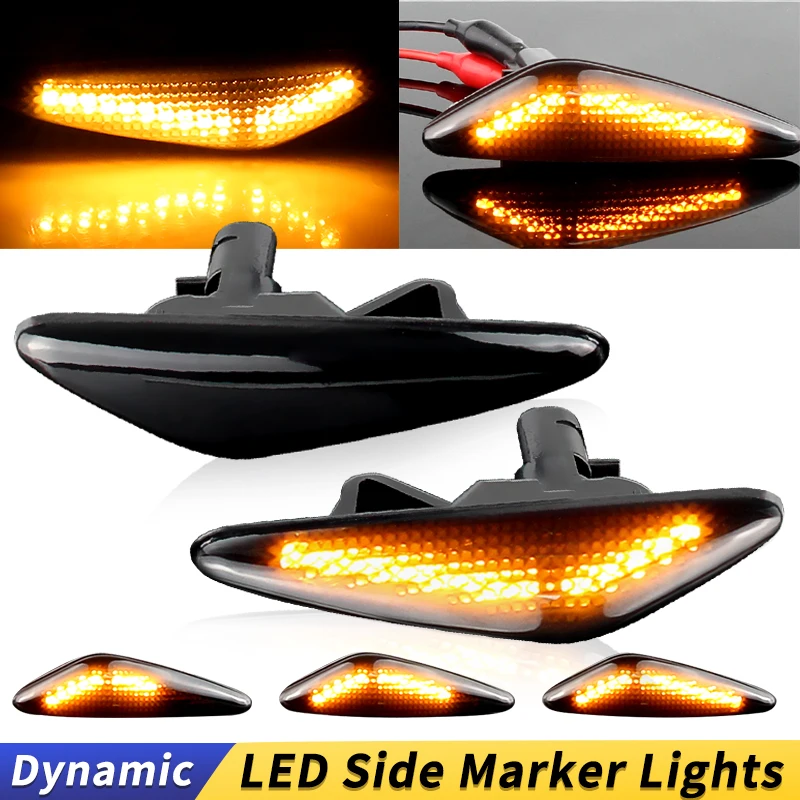 2Pcs Dynamic LED Front Side Marker Light For Mazda MX-5 Mazda 5 2010-2013 Mazda 6 2008-2012 RX8 2009-2012 Nissan Lafesta Highway