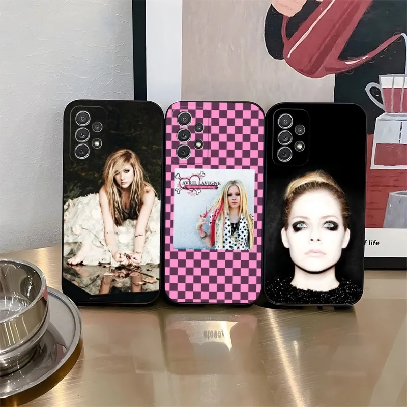 Singer Avril Lavigne Phone Case Silicone Soft For Samsung S23 S30 S22 S21 S20 S9 S10 S8 S7 S6 Pro Plus Edge Ultra Fe Coque