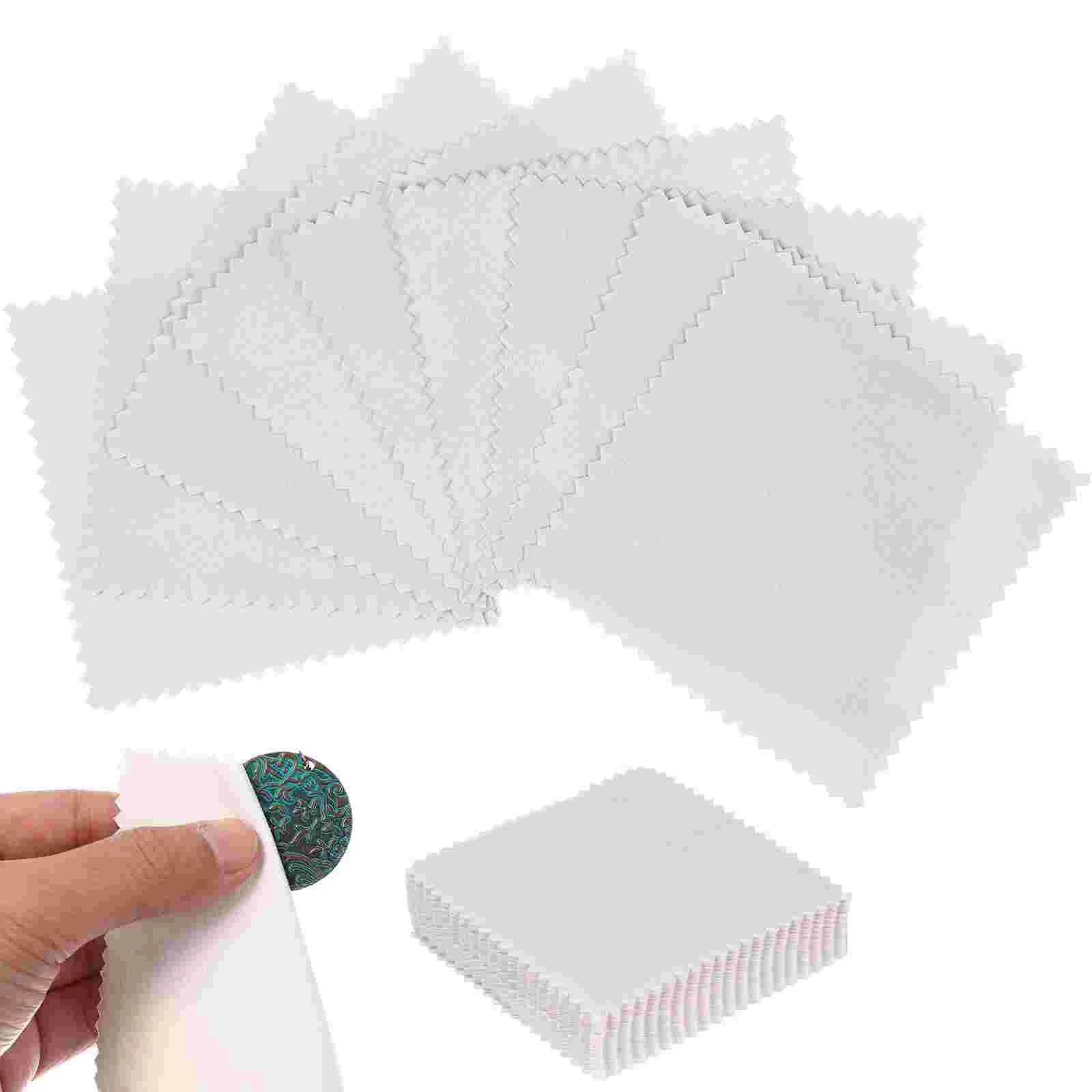 50 Pcs Cleanser Jewelry Wiping Cloth Cleaning Sunglasses Platinum Silver Polishing