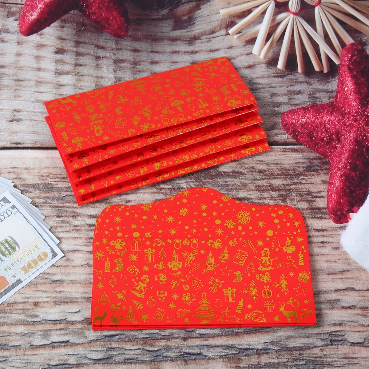 

12pcs Christmas Cash/Currency Envelopes Merry Christmas Decoration for Home 2025 Gift Envelopes for Money Navidad Natal New Year