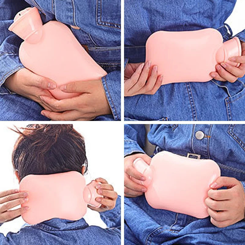 Hot Water Bottle Water Injection Rubber Hot Water Bag for Girls Portable Thick Winter Hand Warmer Water Bottle Leg Warmers