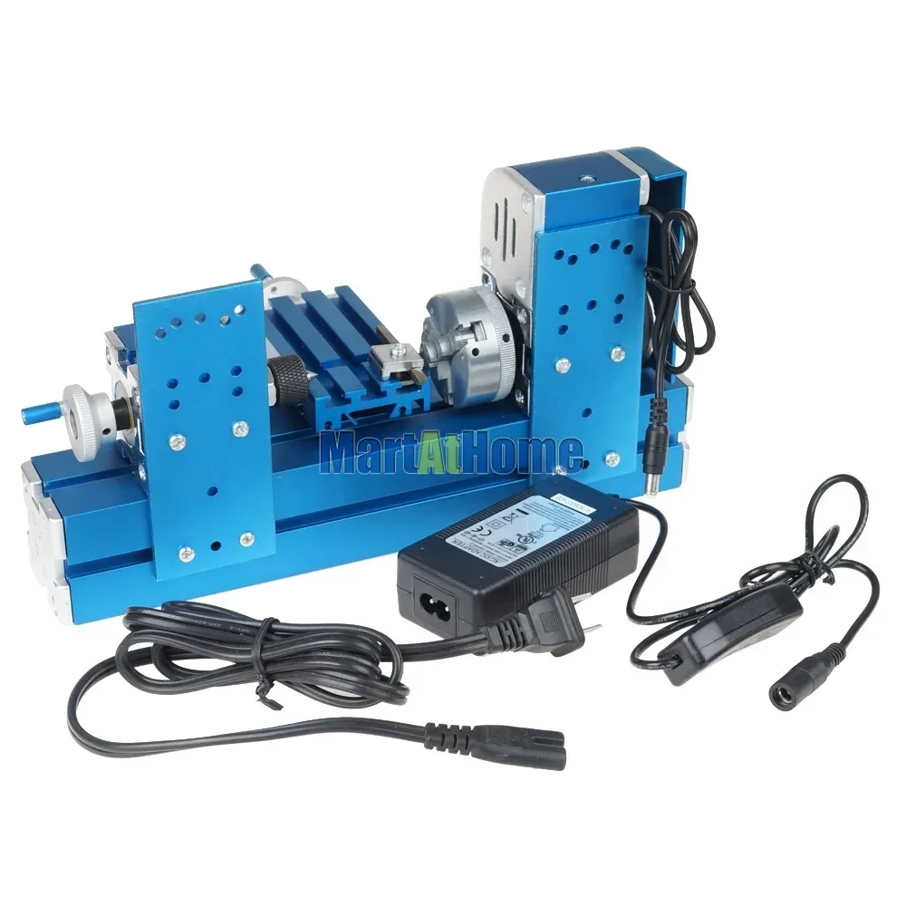 Xendoll 24W 36W 60W Mini Metal Wood Turning Lathe Machine Model Tool Woodworking Power Tool AC100~240V with 3-jaw Chuck