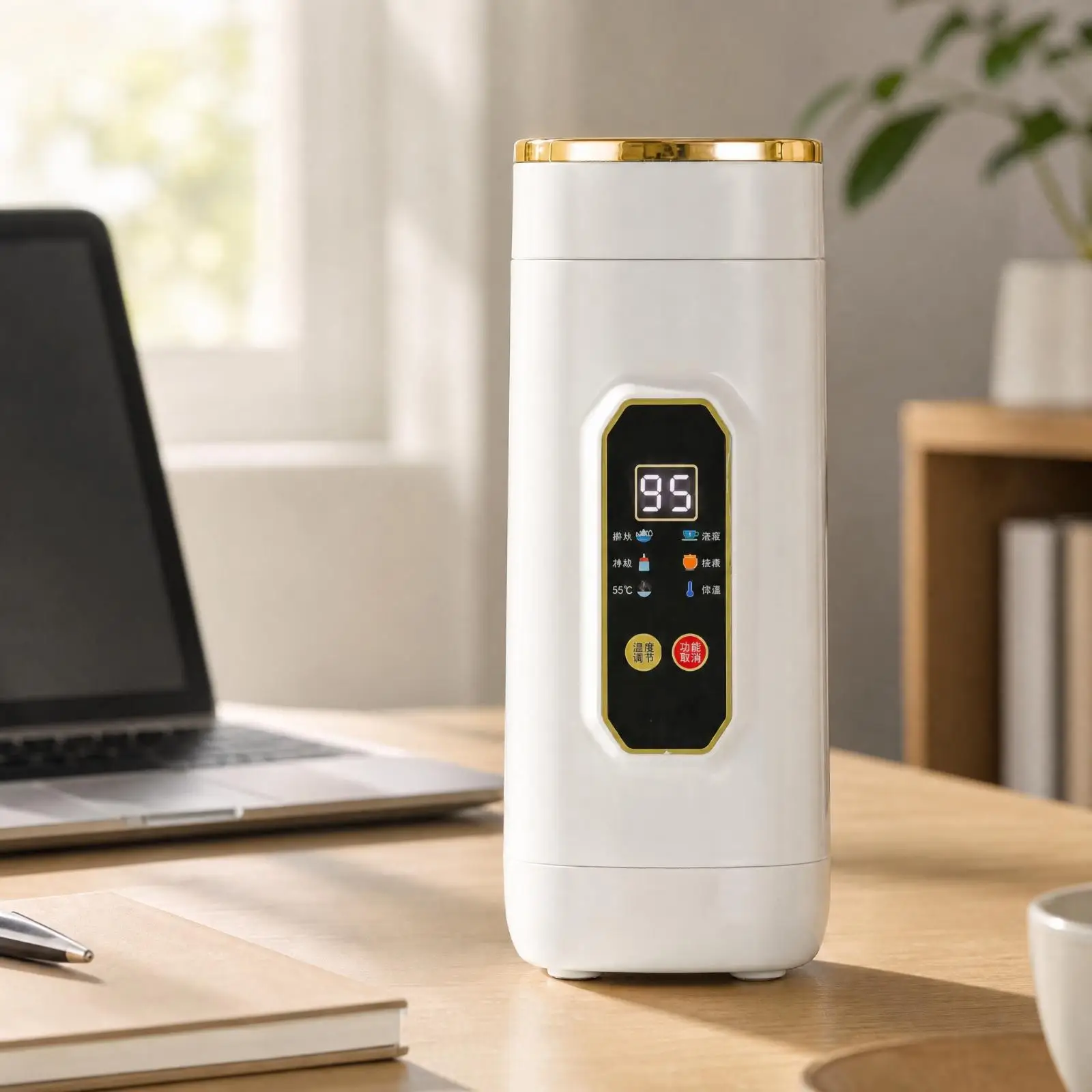 Electric Heating Bottle with Temperature Control 37 to 95 Degrees Celsius Hot Water Kettle for Tea Coffee Warming