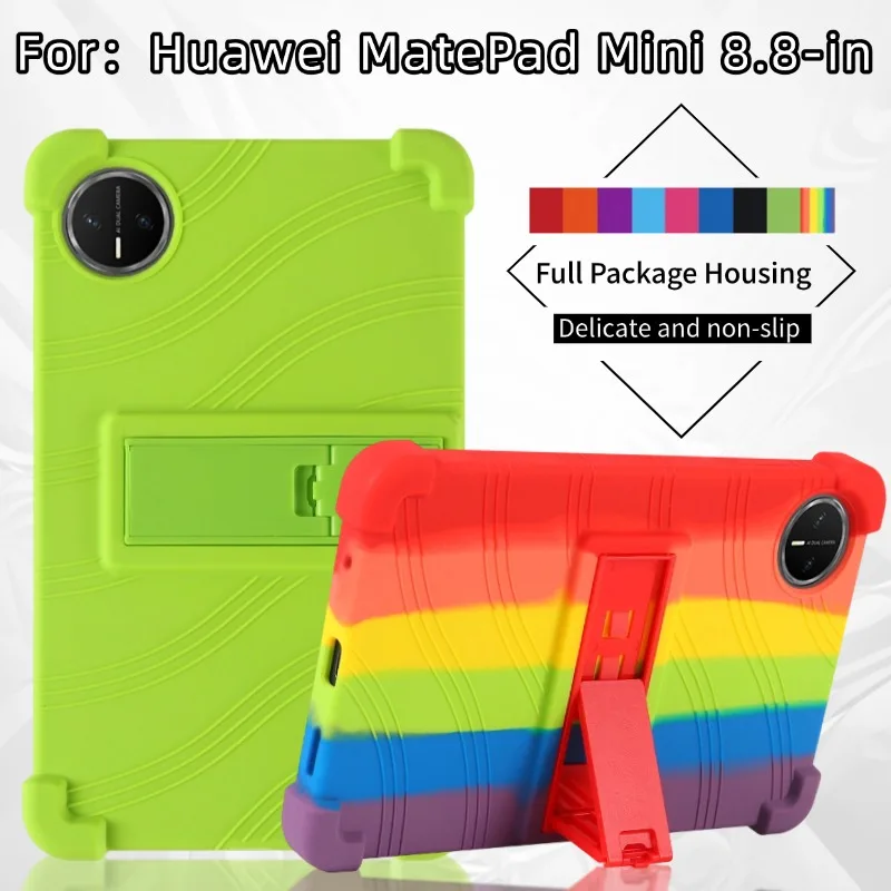 Adjustable Stand Case For Huawei MatePad Mini 2025 Model MLR-AL10 Kids Safe Silicone Cover For Honor Pad X7 2025 8.8 inch Shell