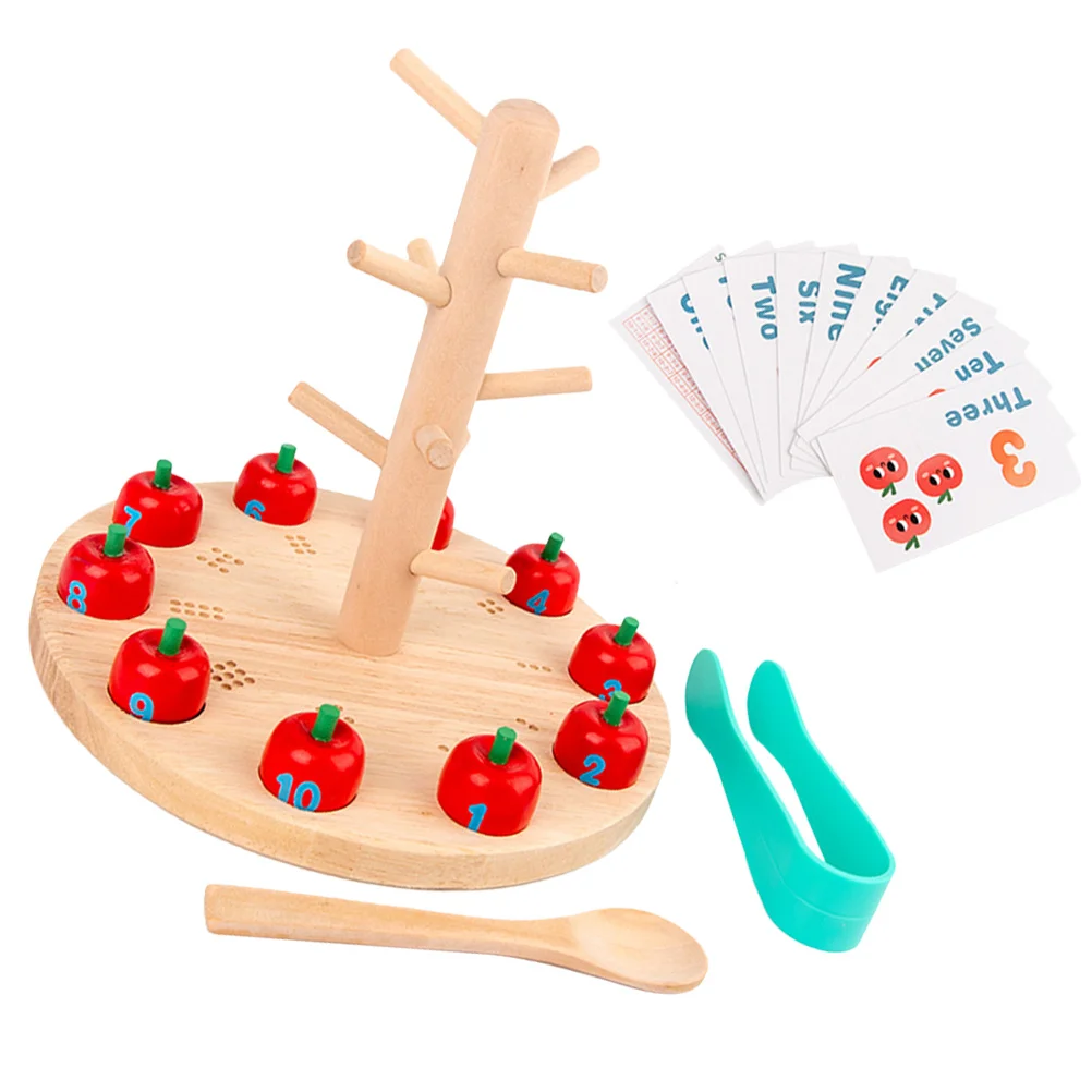 1 Set Tree Digital Wooden Early Education Puzzle For Kids Children Interactive Learning Educational Playthings Building Blocks