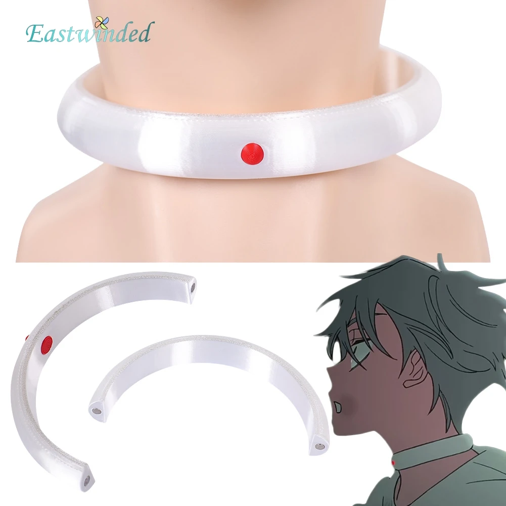 Anime Stage OF Alien Cosplay White Collar Red Light Ivan Mizi Necklace Costume Accessories Halloween Carnival Party Suits Props