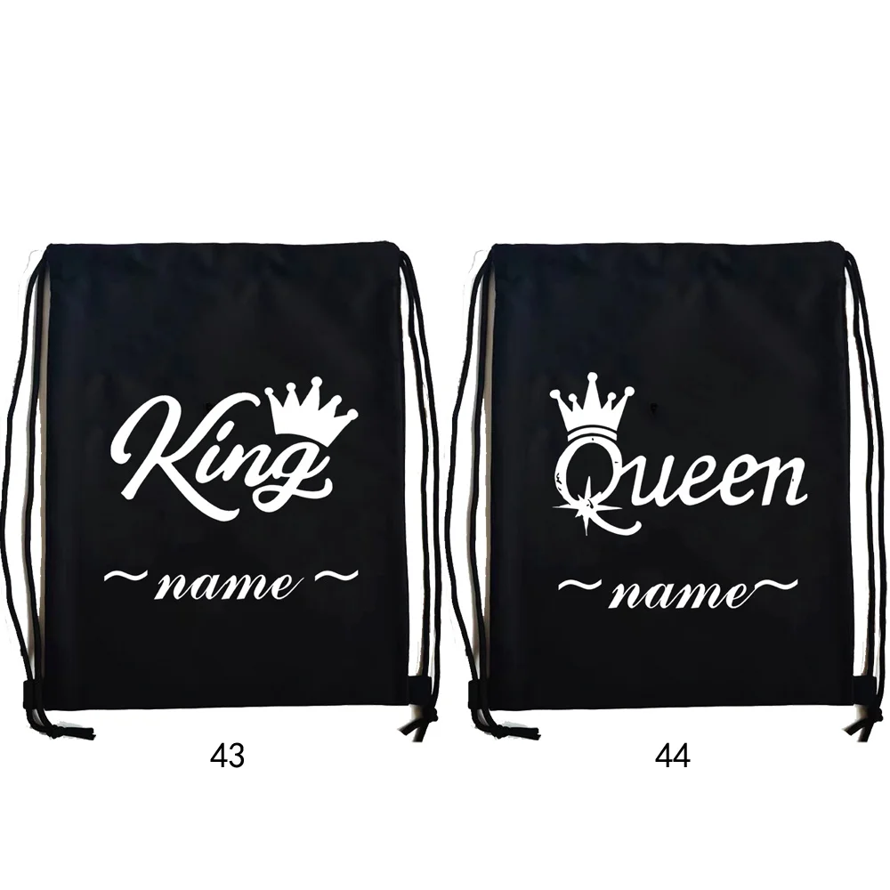 Mochila con cordón ligera portátil con nombre personalizado, bolsas de gimnasio plegables, bolsa deportiva de gran capacidad, Unisex