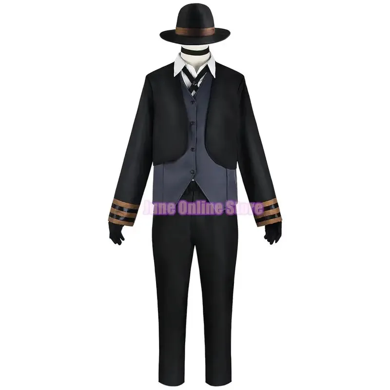 ss23 بونغو الضالة الكلاب Chuuya Nakahara زي شعر مستعار أنيمي تأثيري الملابس قبعة قفاز سترة السراويل Chuya الزي الرسمي Su