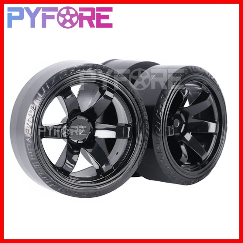 

PYFORE - 4PCS 140X56mm Off - road Tires with 17mm Adapter for UDR 1/7 RC Model Car Desert Truck Accessories, RC Cars