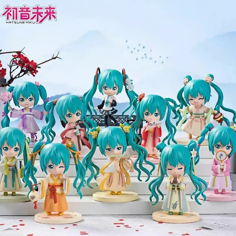 

Горячая анимационная игра Хацунэ Мику, слепая коробка, игрушки Hanfu, традиционная китайская ткань, Q-версия, аниме-фигурки, коллекция экшн-моделей