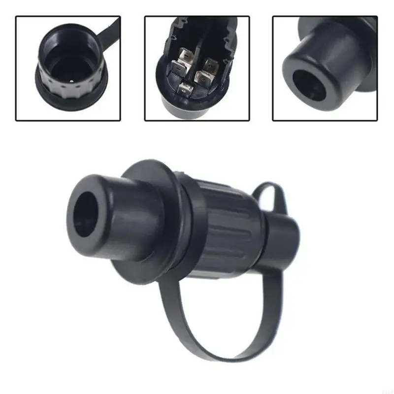 F1CF 12V Tractors 3 Pin Plug Socket Trailer Plug Socket 3 Pin Suiatble for Trailer Truck Waterproof 3 Pin Adapter Plug