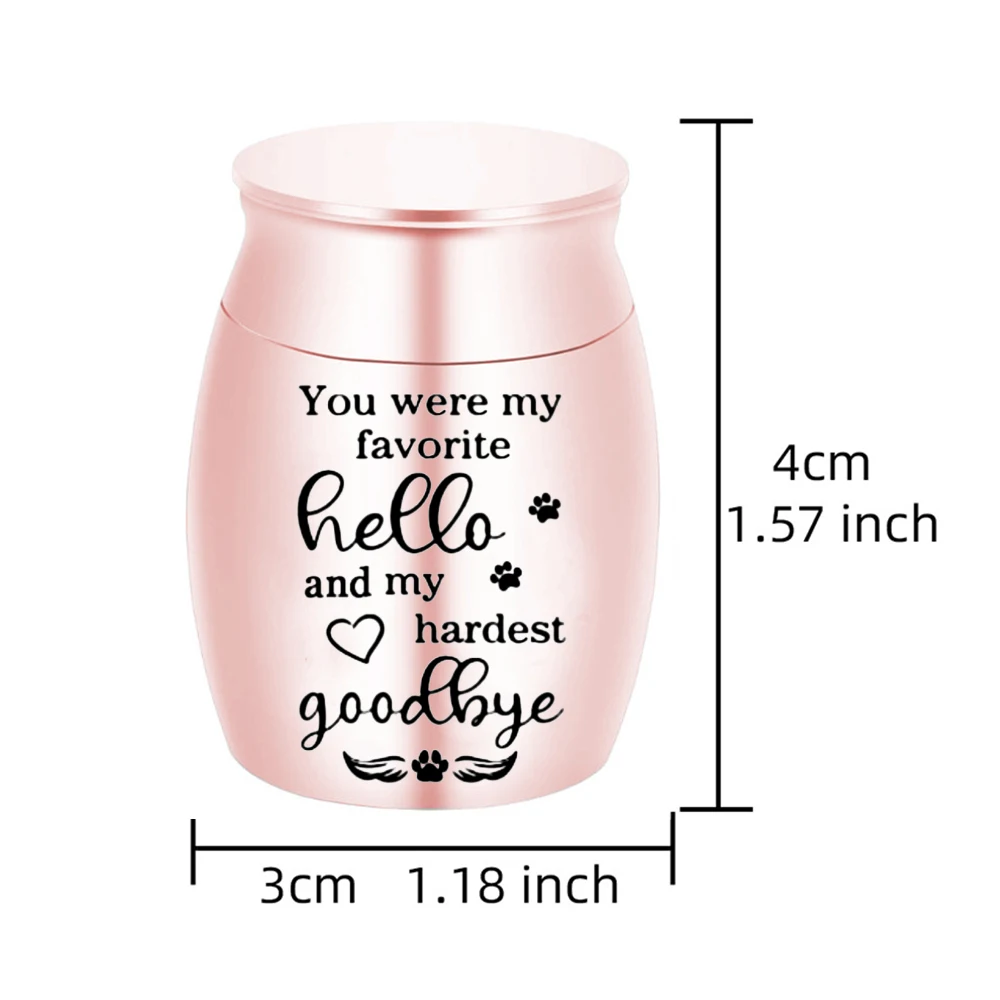 Small Keepsake Urn for Pet Ashes Dog Paw Print Cremation Urns Mini Urns Perfect Memorial Ashes Holder Small Funeral Ash Urn