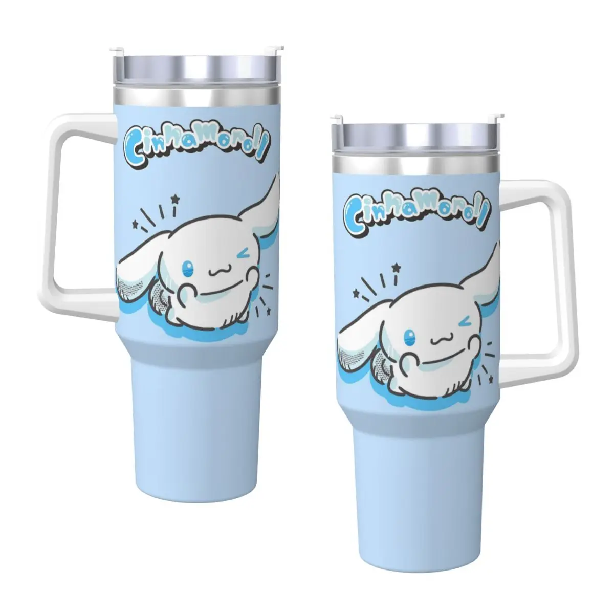 Stainless Steel Tumbler Cinnamoroll Mugs Cup With Straws Travelist Cold and Hot Water Bottle Leakproof Large Coffee Mug