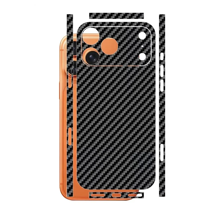 Tear Down Carbon Fiber Skin Wrap 3M Change Case für IPhone 17 Air 16 15 14 13 Pro Max Plus 16Pro 17Pro 17Air Back Sticker Cover