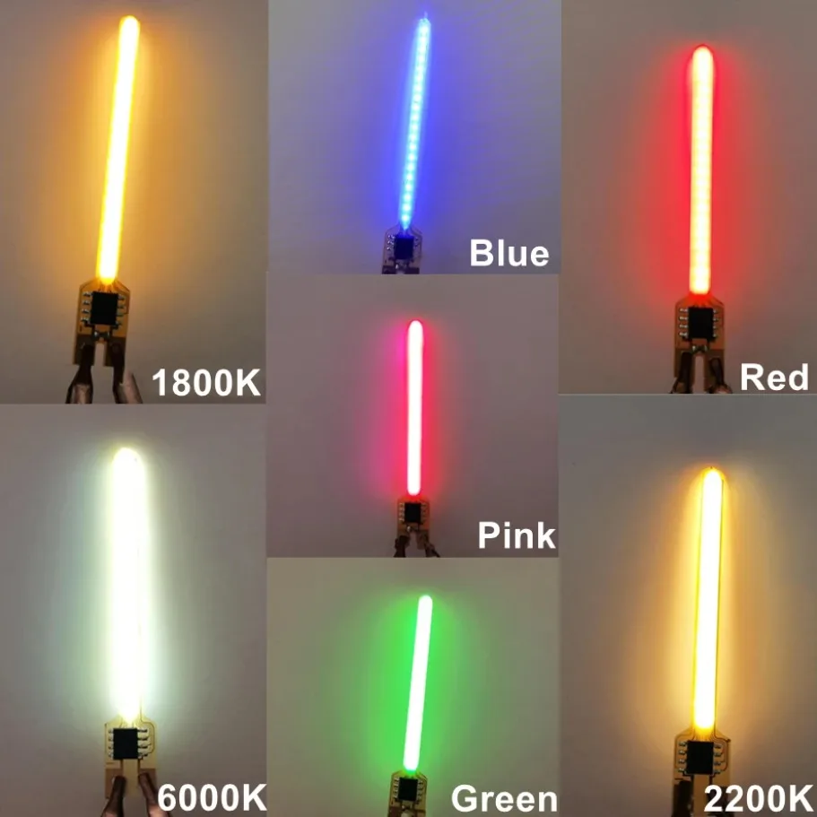 5 قطعة/صندوق LED خيوط الثنائيات أجزاء تيار مستمر 3 فولت LED النيزك دش تدفق المياه مصباح الضوء المتوهج لتقوم بها بنفسك COB اكسسوارات 40/59/70 مللي متر