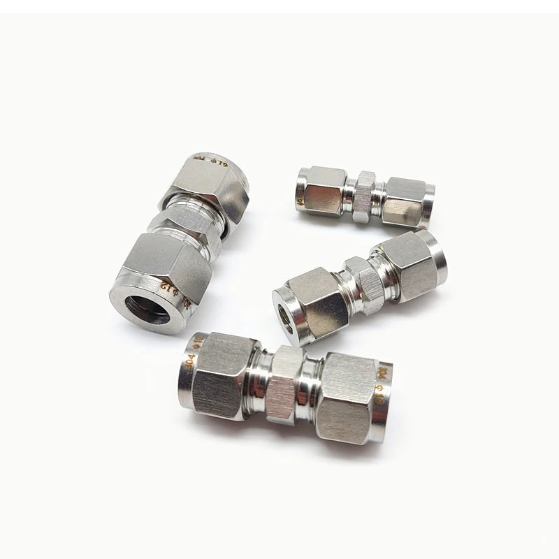 304 Stainless Steel Double Ferrule Fitting 6mm 8mm 10mm 12mm Tube to 1/8