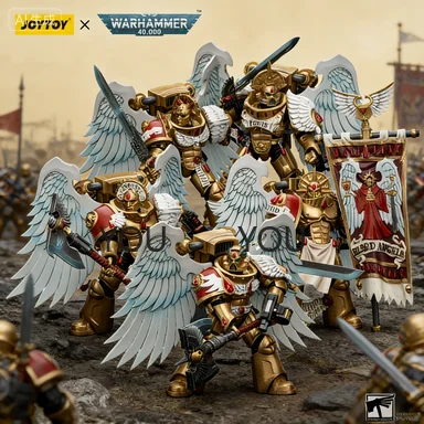 

Adults Fun JOYTOY Warhammer 40k 1/18 Action Figures 12.2cm Blood Angels Sanguinary Guard