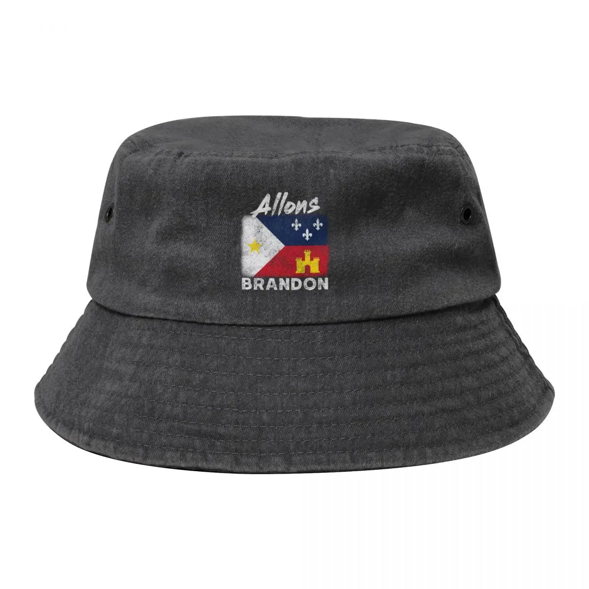 

Allons Brandon Louisiana Acadiana Flag American Flag Lets Go Brandon Bucket Hat Golf Trucker Hat Luxury Brand For Girls Men's