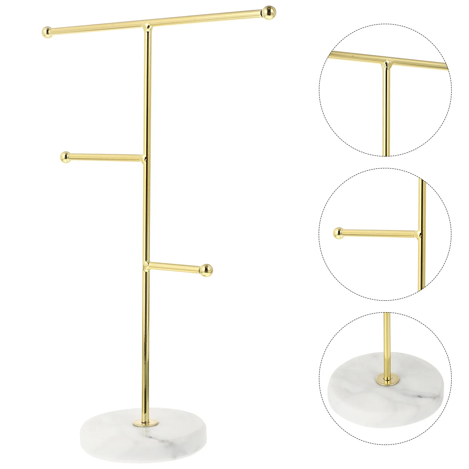 

Изысканная мраморная подставка-органайзер для украшений из железа, долговечная, для домашнего использования