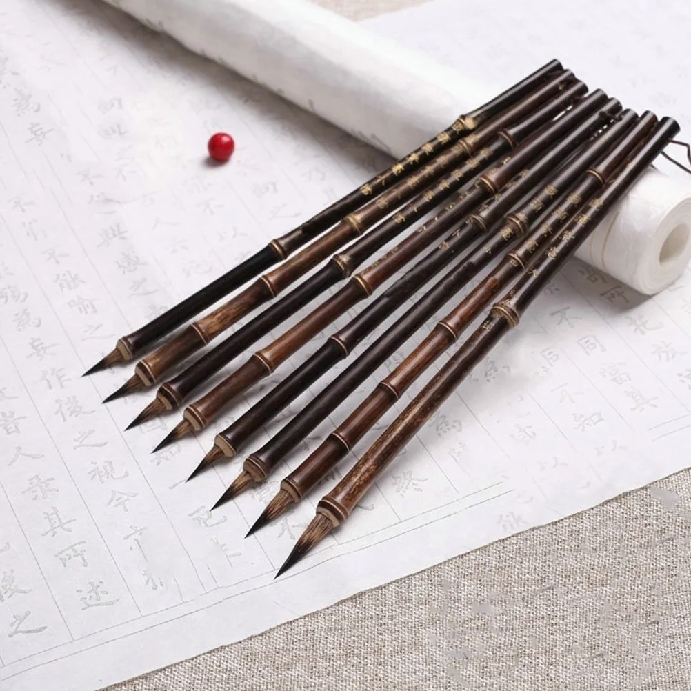 

3 Pcs Brush Combination Chinese Calligraphy Ink Pen Fountain for Painting Craft Blending Brushes Pens Bamboo