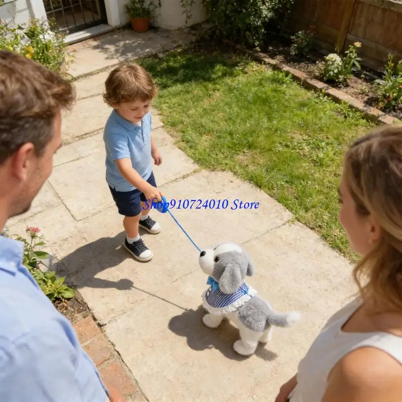 77HD Walking Singing Barking Electric Dog Toy with Remote Control Interactive Fun Entertainment Pet Toy for Toddler Crawling