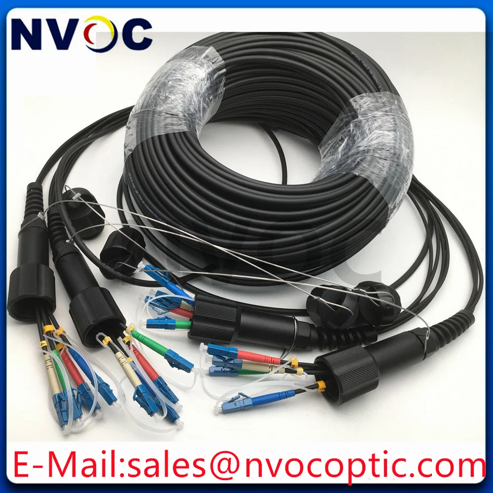 

8Cores Single Mode 100M 125M 150M 200M 250M 300M SM G657A,LSZH,8C PDLC-PDLC/UPC Armored Fiber Optic Patch Cord Cable Connector