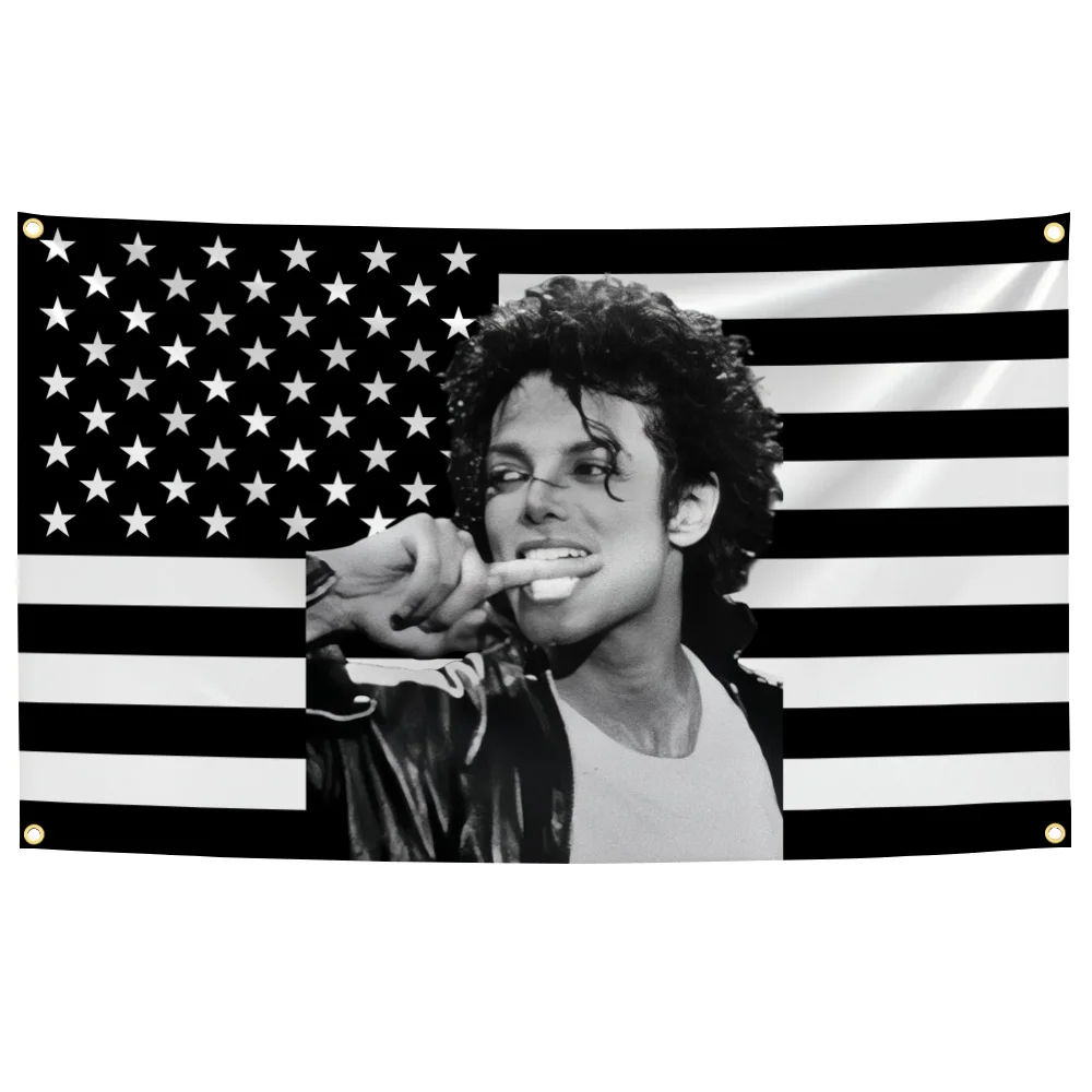 M-Michael J-Jackson American Flag Tapestry Outdoor Funny Decor Singer Flags Decorative Home Objects Decoration Garage Hanging