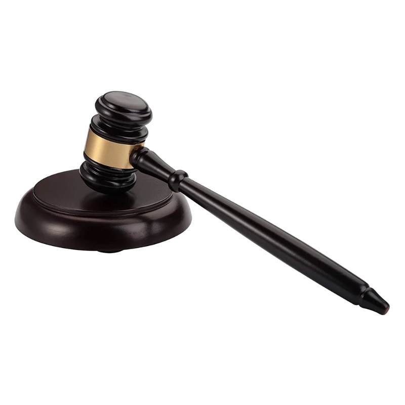 Gavel and Sound Block Set Elegent Desk Accessory Conferences Elections Lawyer