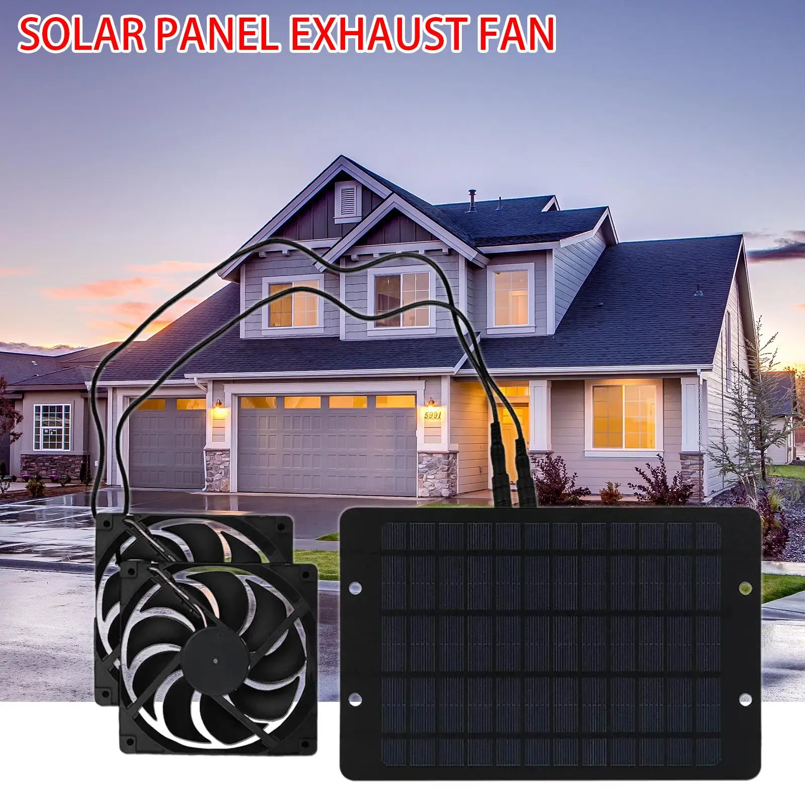 

Solar Panel 12v Dual Fan Pet Ventilation Kit Chicken Coop Greenhouse Minisplit 12 Volt Plate V Diy Portable Plates Ventilator