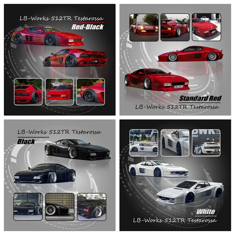 

Star Model 1:64 LBWK LB-Works 512TR Testarossa Limited999 Alloy Vehicle Car Model