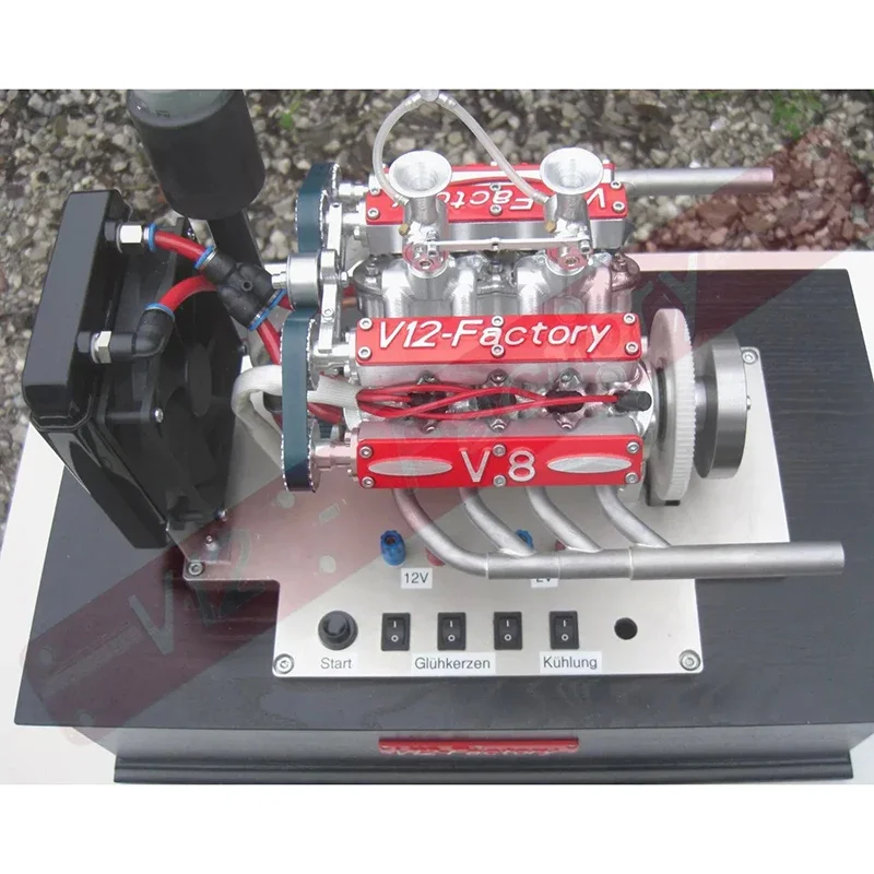 108CC V8 Engine Methanol 8 Cylinder Water Cooled Engine Model Adult Toy Collector Gift