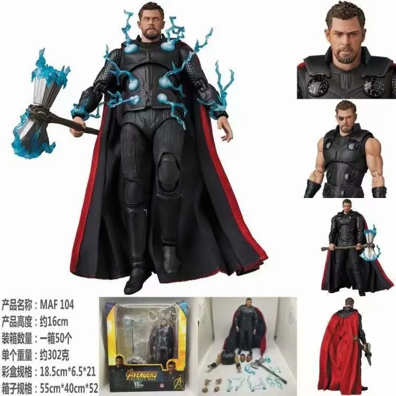 16cm anime deus do trovão thor mobilidade conjunta figura de ação pvc modelo estátua brinquedos boneca decoração mesa presentes colecionáveis encaixotado