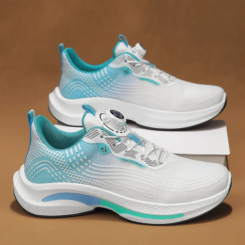 أحذية رجالية صيفية مصنوعة من نسيج شبكي مسامي، أحذية جري كاجوال عصرية ومتعددة الاستخدامات وممتصة للصدمات للمراهقين