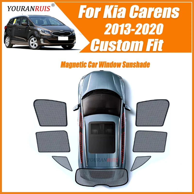 

For Kia Carens 2013-2020 Car Side Window Sun Shade Curtain Summer Sun Protection Sunshade UV Magnetic Privacy Curtains