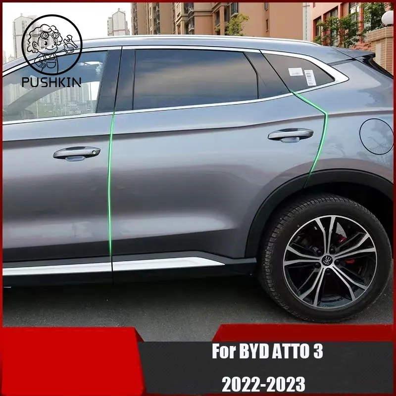 For BYD ATTO 3 EV 2022 2023 2024 2025 Door Crash Strip Rubber Edge Protection  Trim Stripe Adhesive Scratch Protect