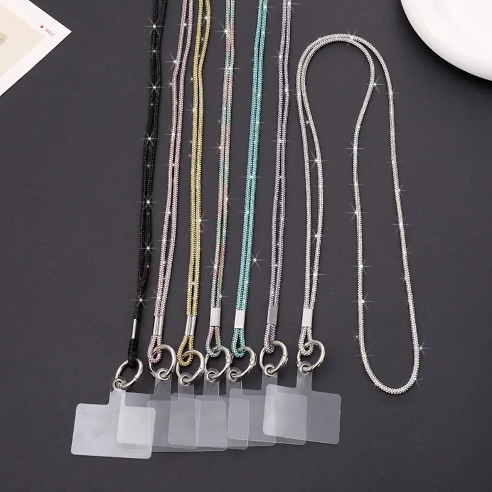 

Luxury Rhinestone Mobile Phone Lanyard Diamond Mobile Phone Case Anti-Loss Hanging Ornaments Pendant Keychain Glitter Cord Strap