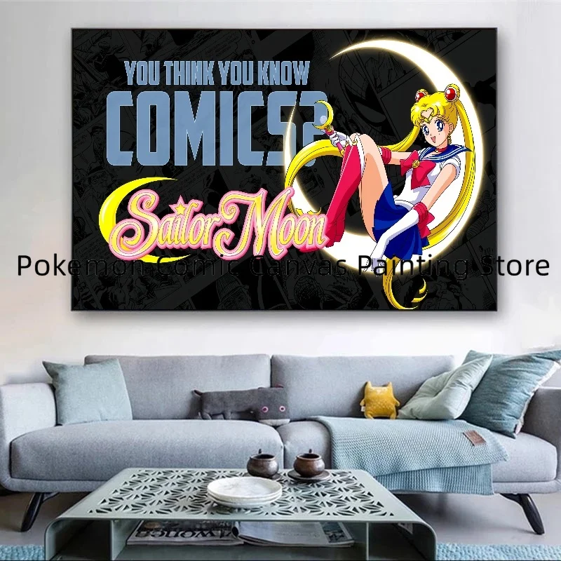 

Anime Sailor Moon Home Printed Poster Suitable for Wall Decoration Canvas Painting Poster Art Aesthetic Room Decoration Gift