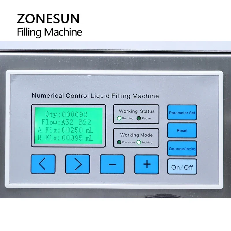 ZONESUN ZS-MPZ2 กึ่งอัตโนมัติน้ําของเหลวขวดน้ําผลไม้เครื่องบรรจุน้ํามันมะกอกแม่เหล็กปั๊มเครื่องบรรจุ